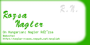 rozsa nagler business card